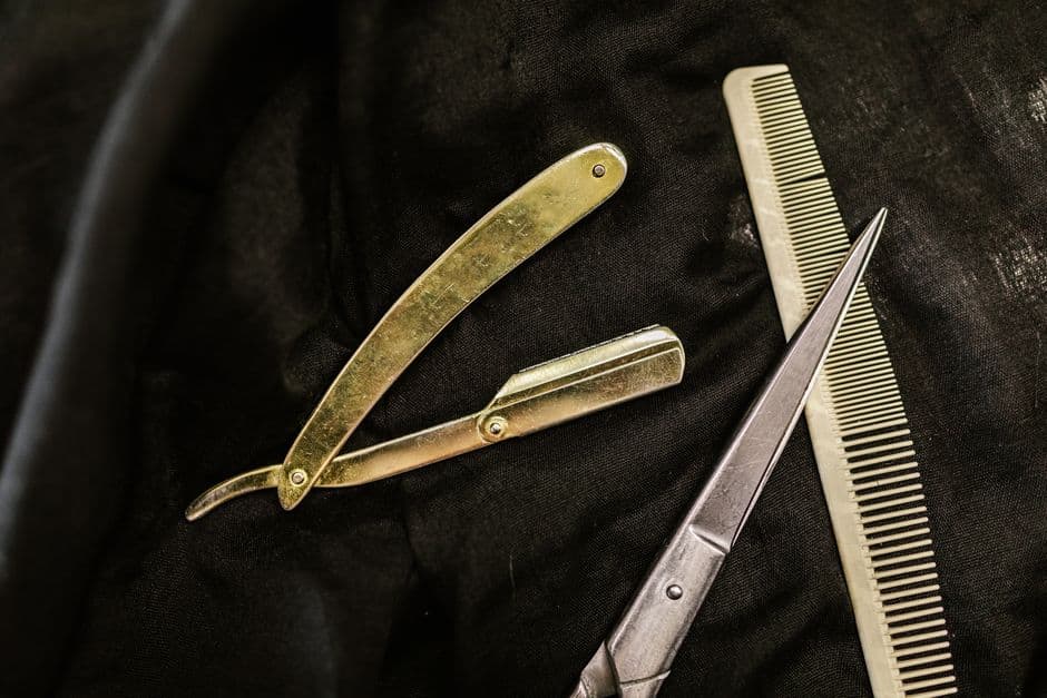 Close view of clipper blades